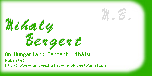 mihaly bergert business card